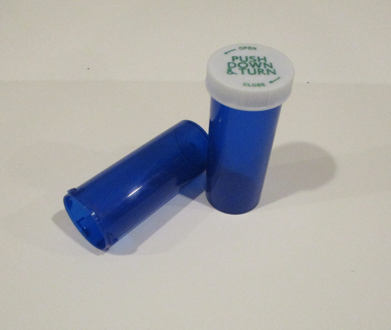Prescription Medicine Vials 6 Dram Cobalt-6 Pack-FREE SHIPPING-Pharmacy Grade