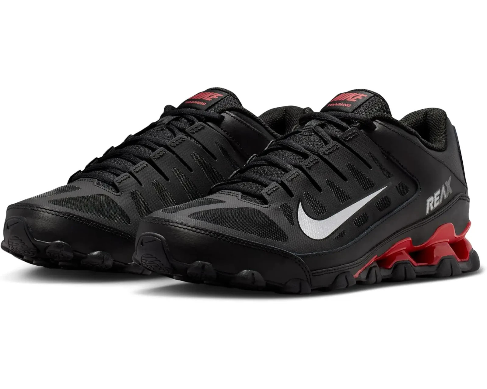 Nike Men's REAX 8 TR MESH Black Red 621716-039 Cross Training Athletic Shoes