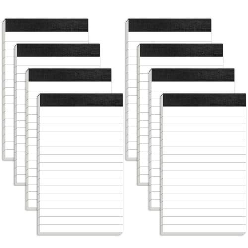 Small Note Pads 3x5 Notepads Mini Pocket Notebook 3 x 5 Inch 8 Pack-30 Sheets