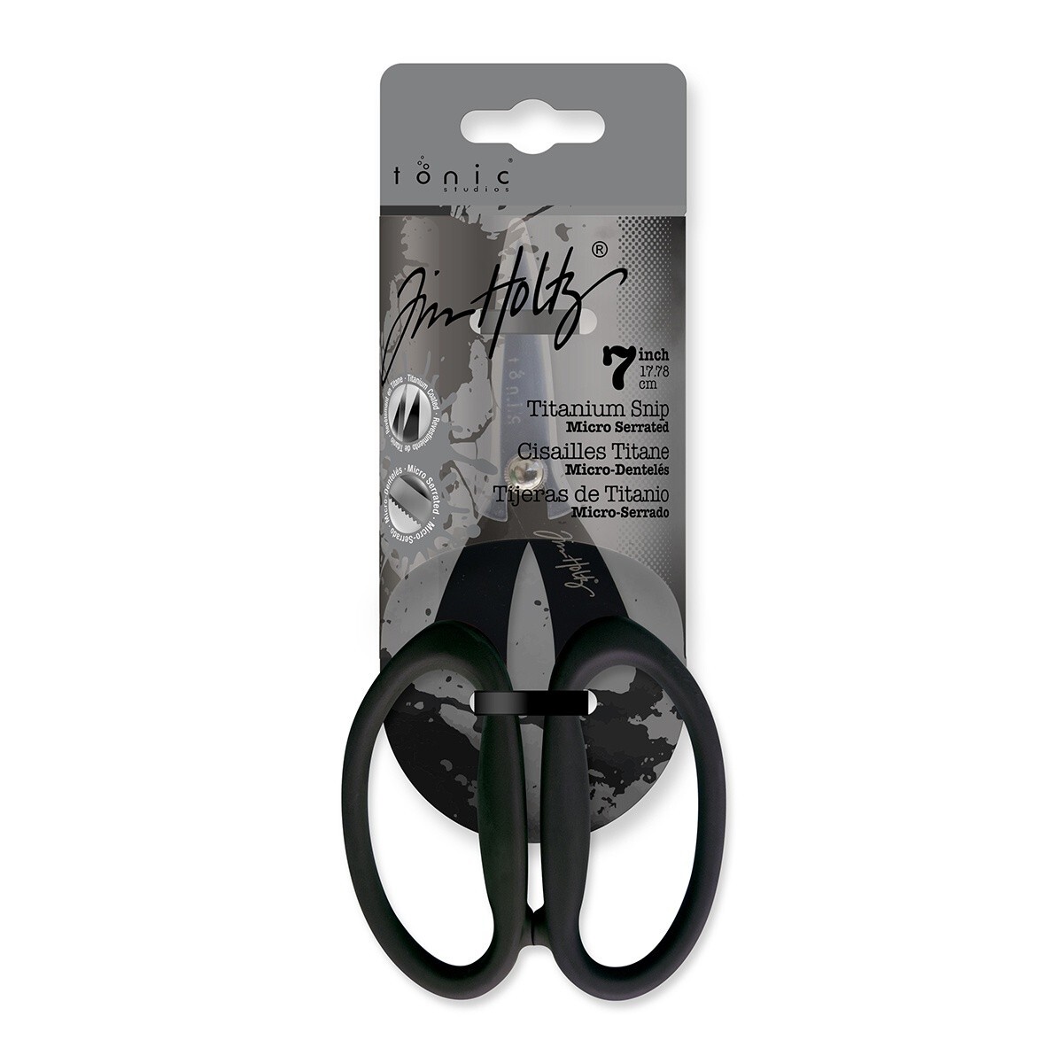 Tim Holtz TITANIUM SNIP 7" Micro Serrated Scissors 817EUS Tonic Studio