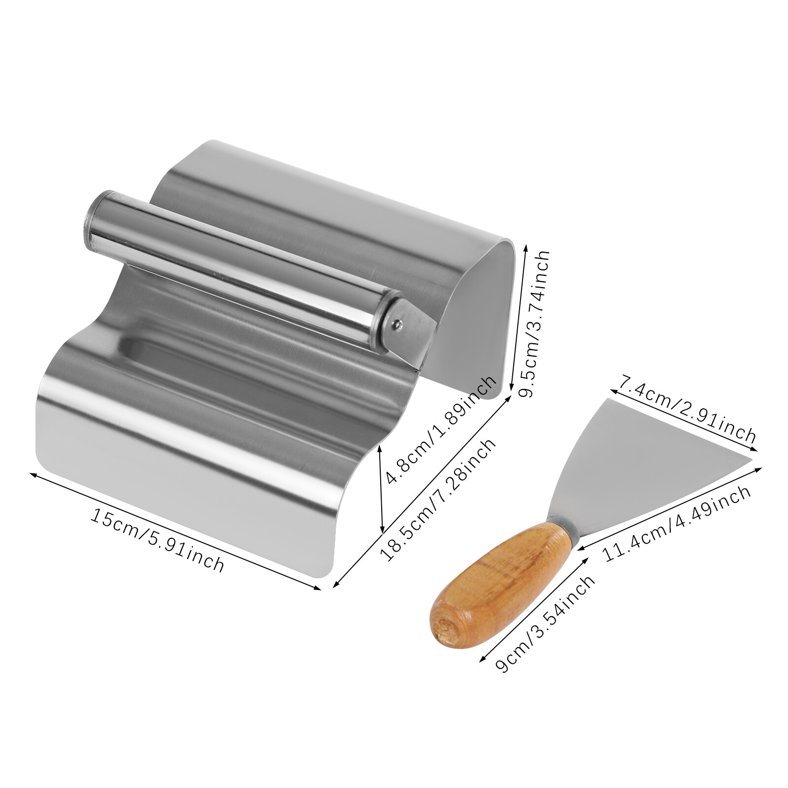 Landscape Curb Trowel Concrete Curbing Trowel with Putty Blade Stainless Steel