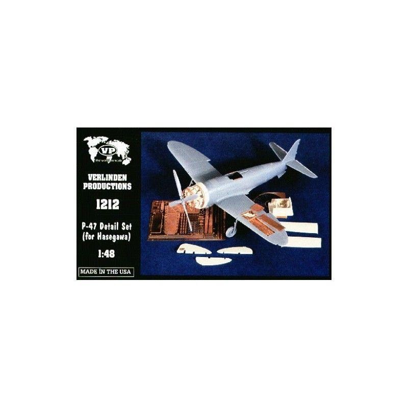 Verlinden Productions 1/48 Resin + PE P-47 Detail Set for Hasegawa - 1212 NOS