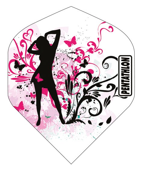 Pentathlon Dancing Girl With Butterflies Standard Dart Flights