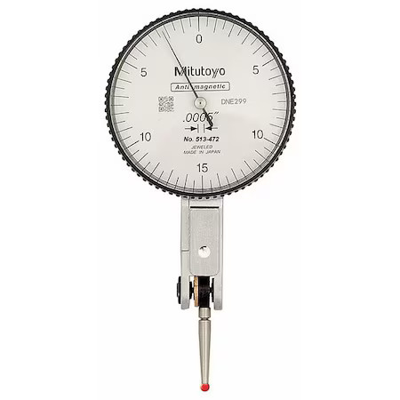 Mitutoyo 513-472-10E Dial Test Indicator, Hori, 0 To 0.030 In