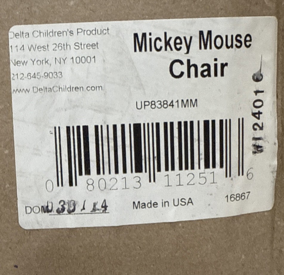 Kids Disney Mickey Mouse Chair Upholstered Armchair Chair For Toddler GIFT
