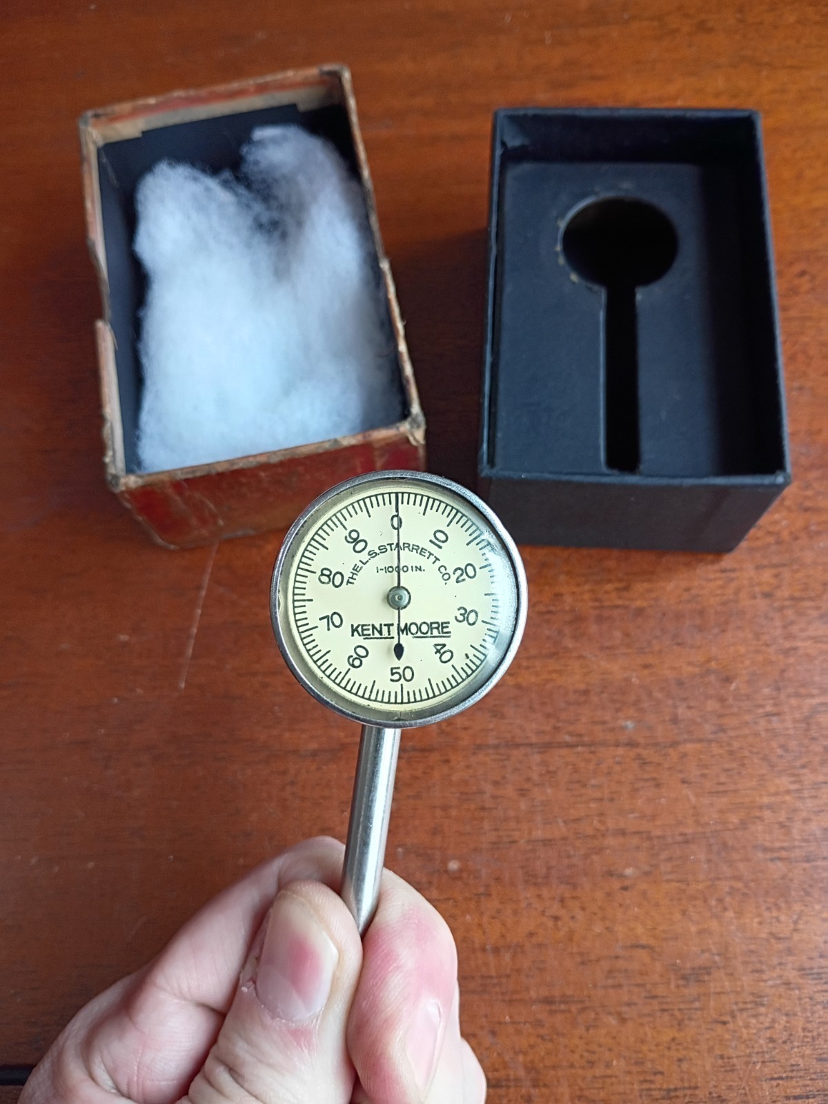 Vintage L.S. Starrett Back Plunger Dial Indicator