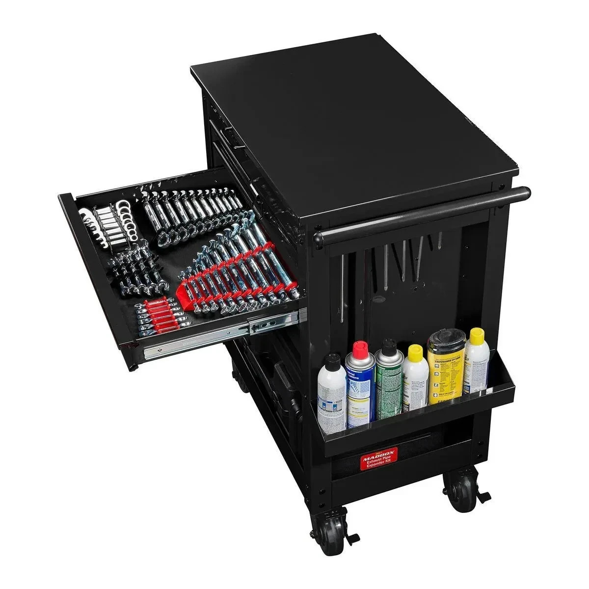 30 in 5-Drawer Mechanics Cart with Automatic Drawer Locking Feature - Black