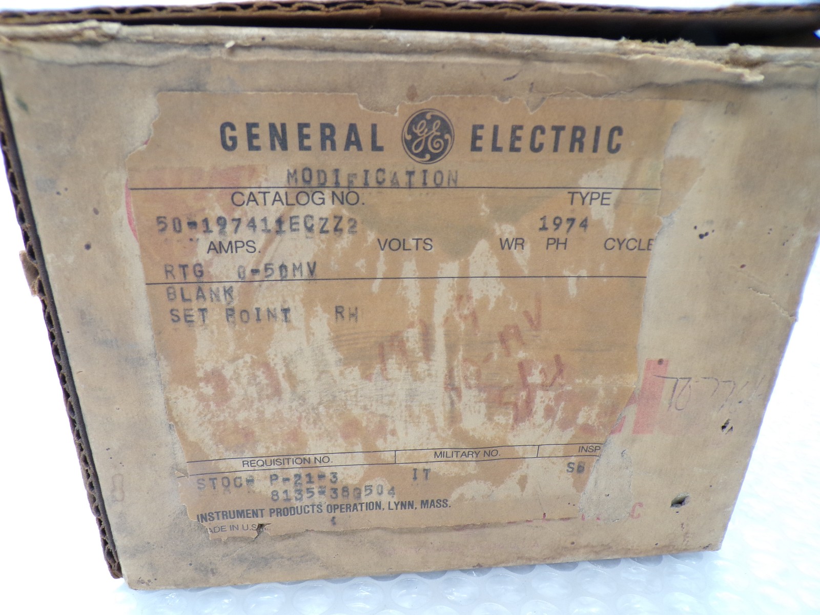 GENERAL ELECTRIC 50-197411ECZZ2 PANEL METER (AS PICTURED) NSMP
