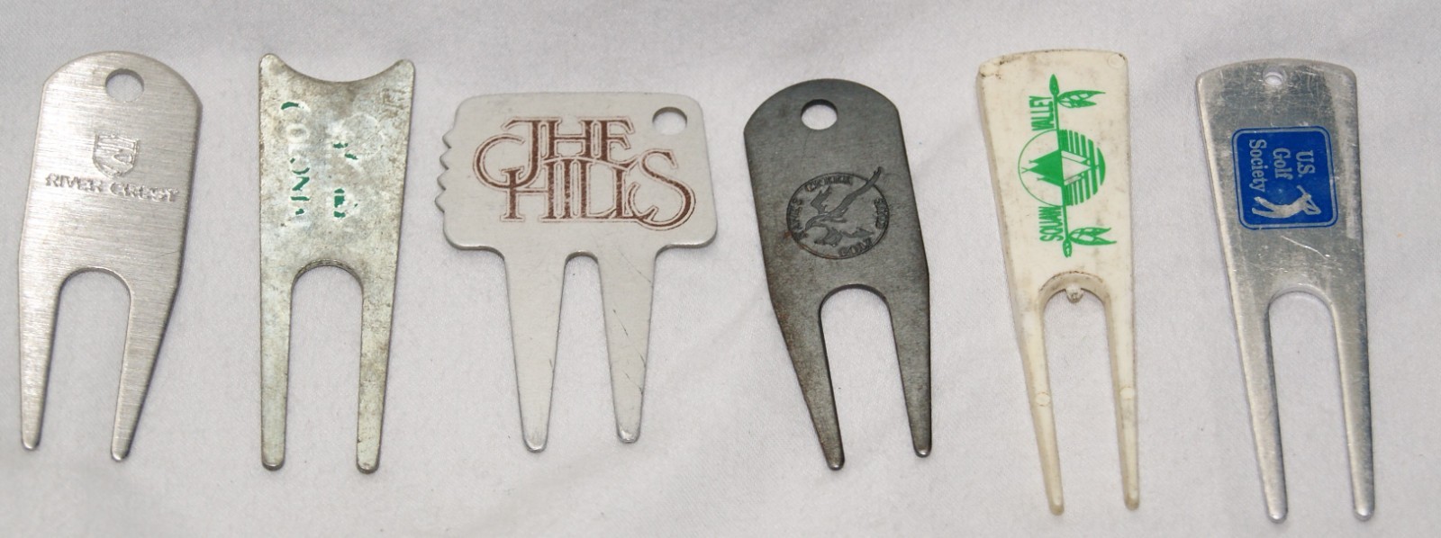 lot of 6 vintage various golf club divot tools