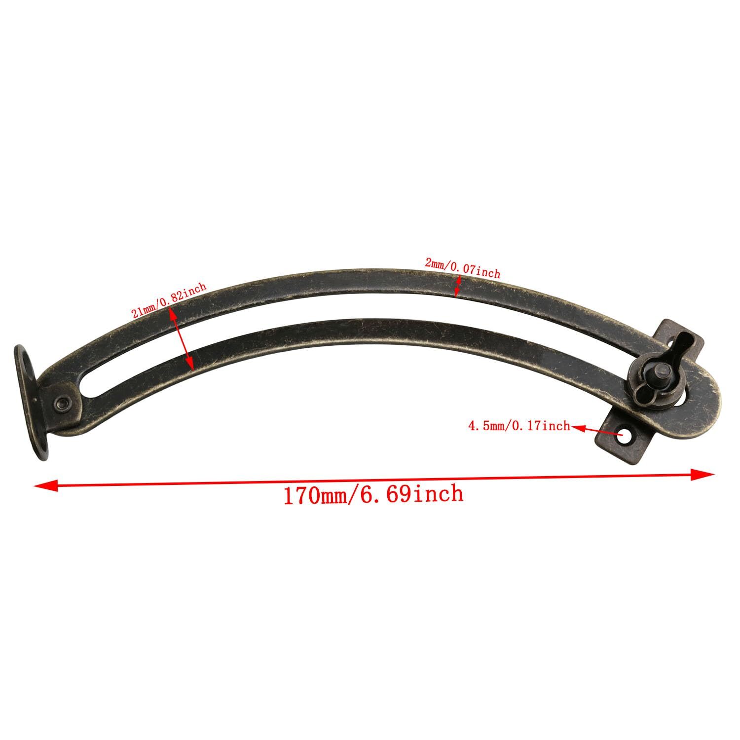 Adjustable Box Lid Support Hinge Left Right Support Hinges Spring Fixed Hinge...