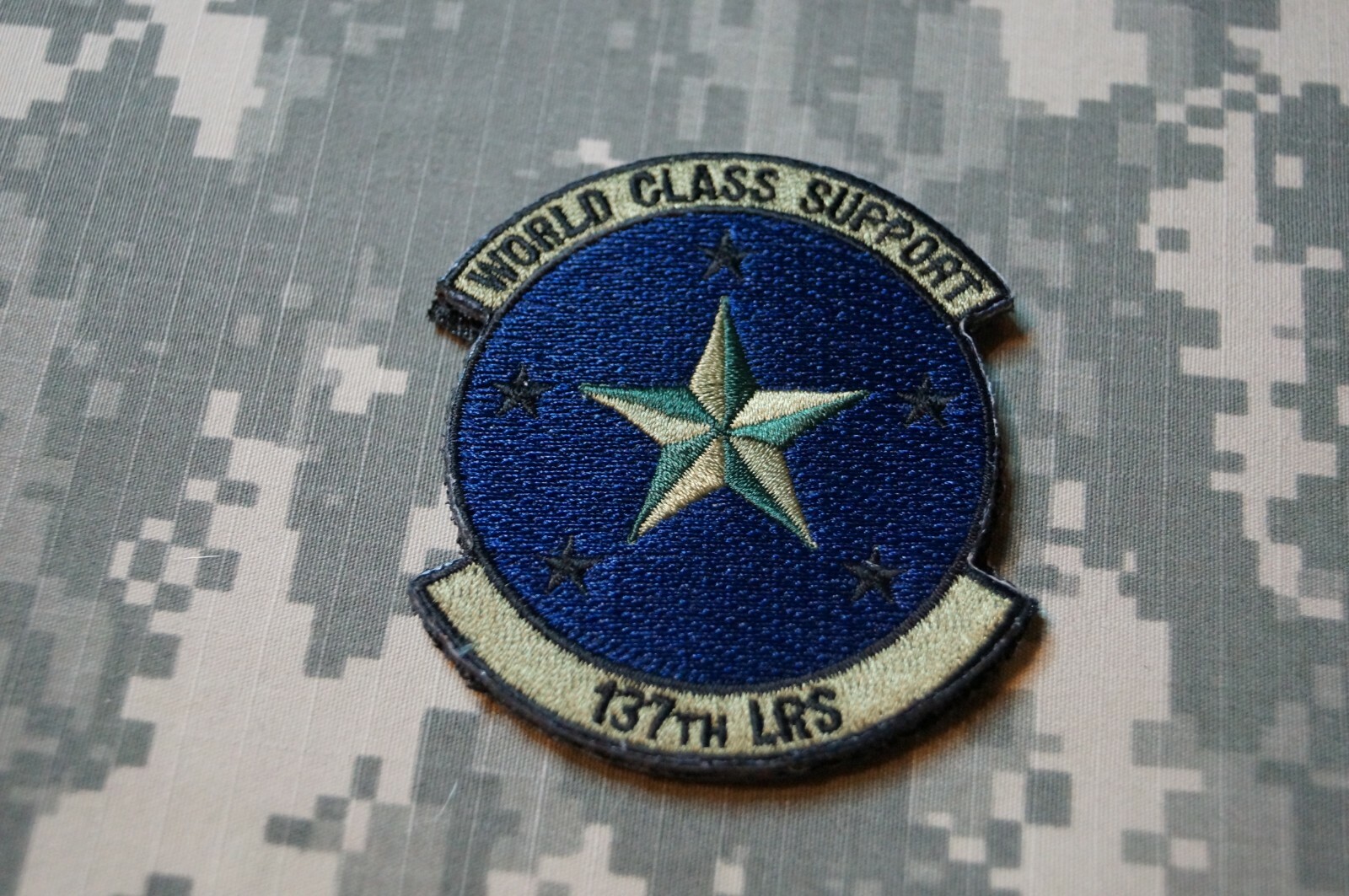 Military Patch USAF 137th LRS Logistics Readiness Squadron Hook/Loop Authentic