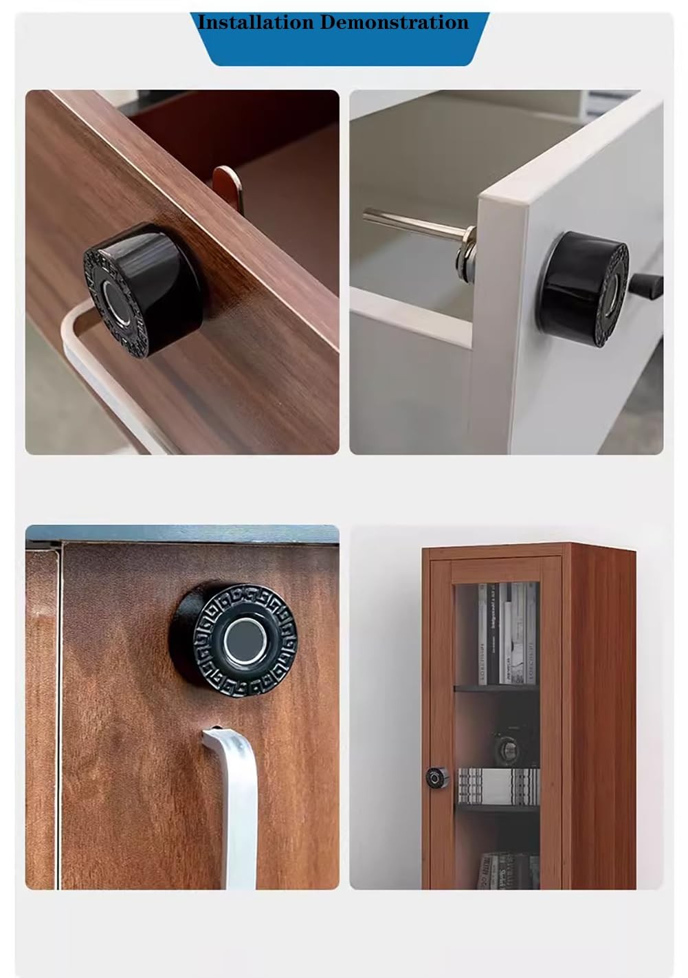 Fingerprint Cabinet Electronic Lock Keyless Mechanical Drawer Lock