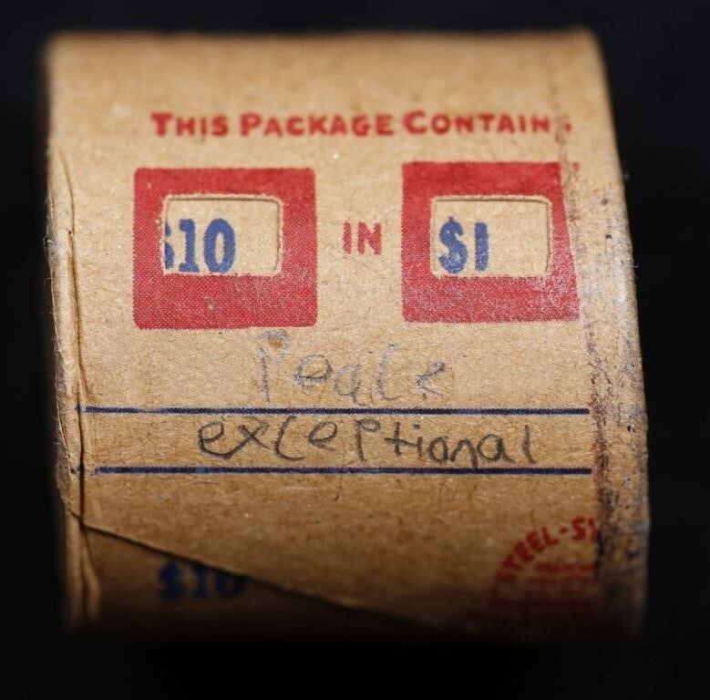 Circulated Peace Silver $1 - 10 Coin Roll - Exceptional - Woolworth/Woolco