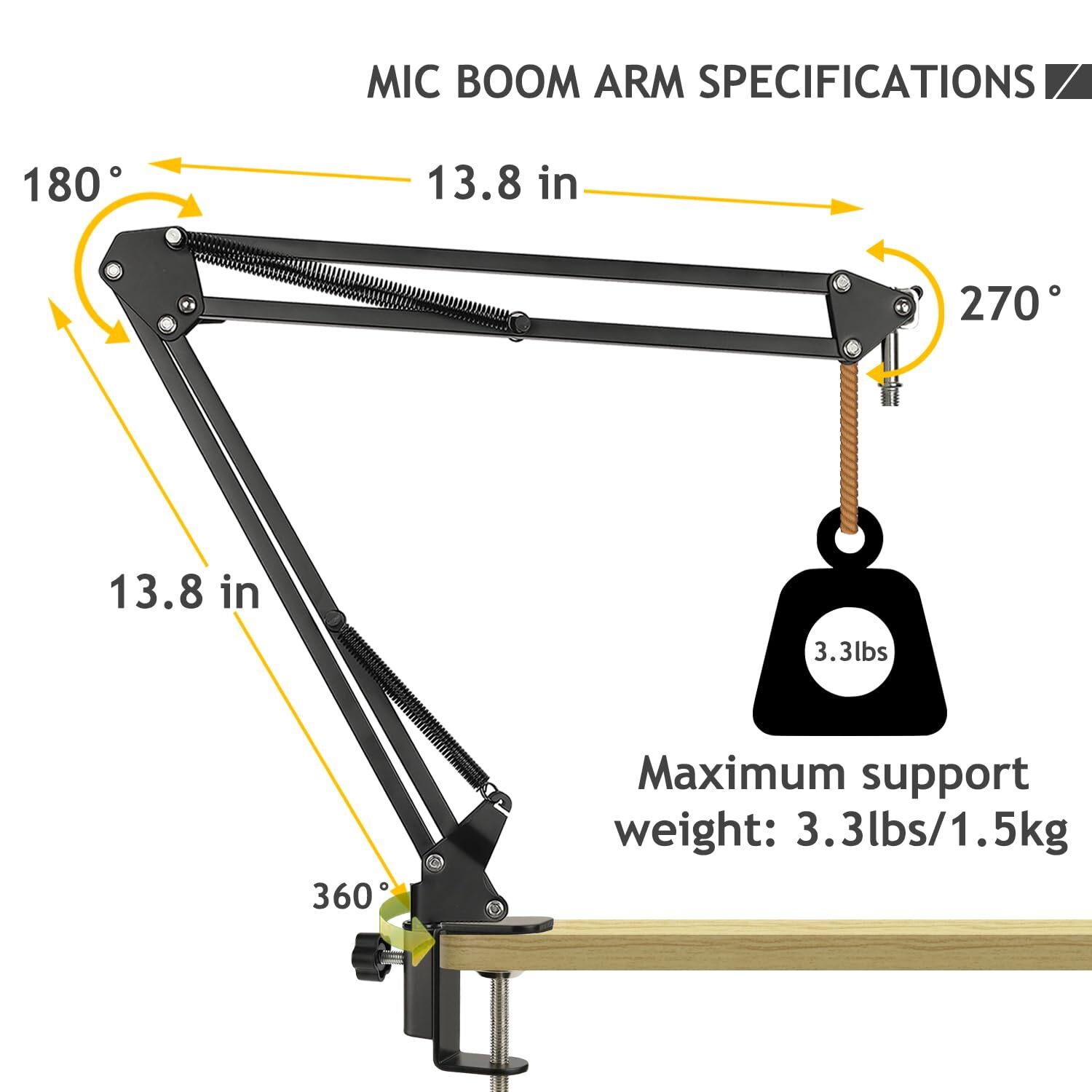 Microphone Isolation Shield with Mic Stand and Pop Filter Foldable Sound Shie...