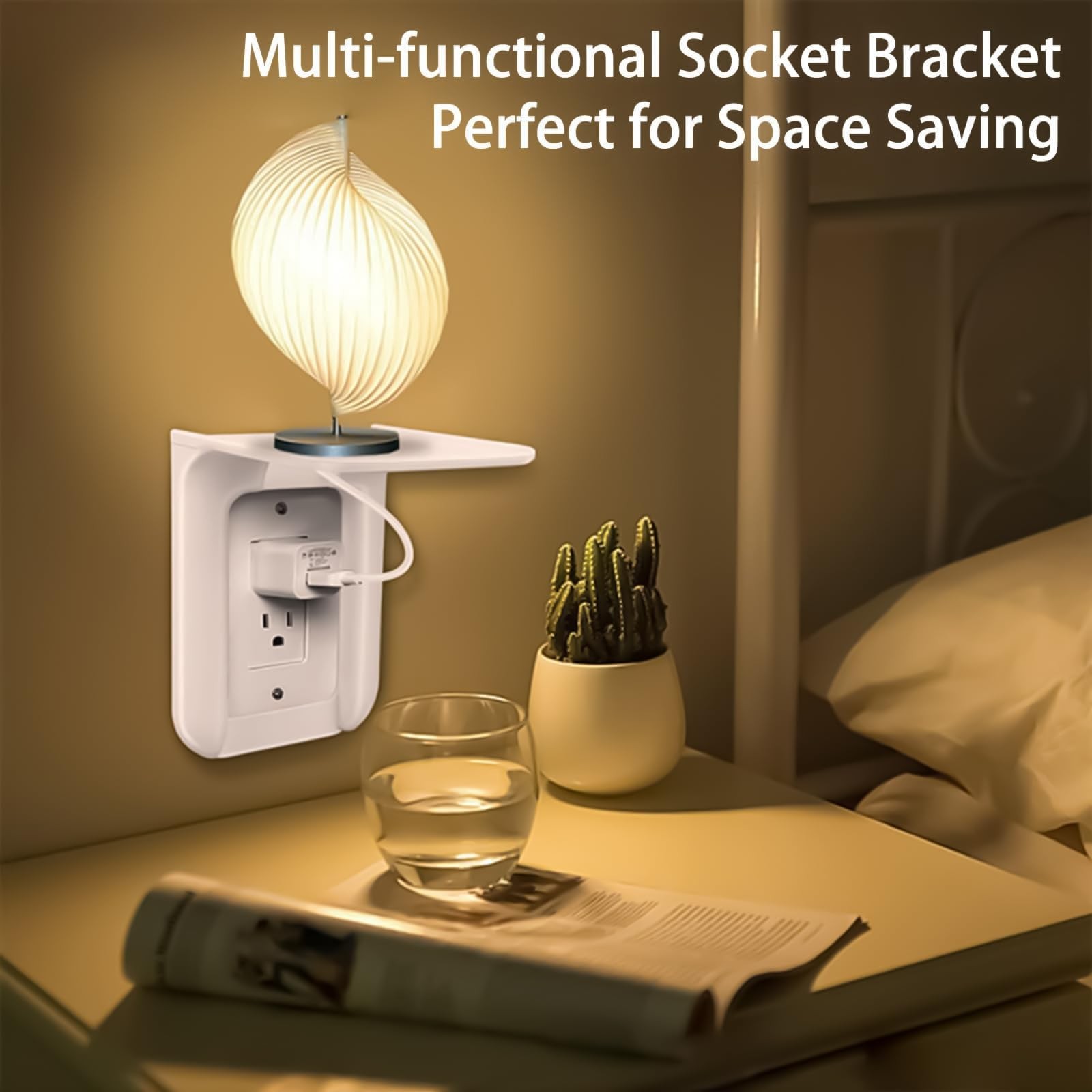 WILAOIYOOU Outlet Shelf White 2 Pack