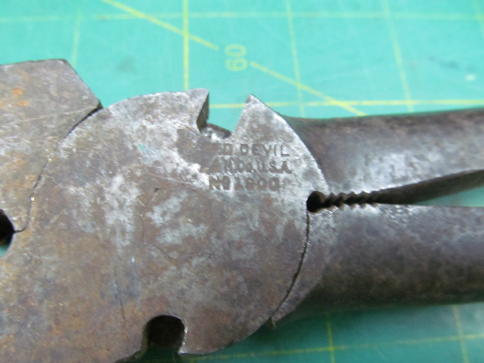 Vintage Red Devil Farrier Tongs Blacksmith Tool