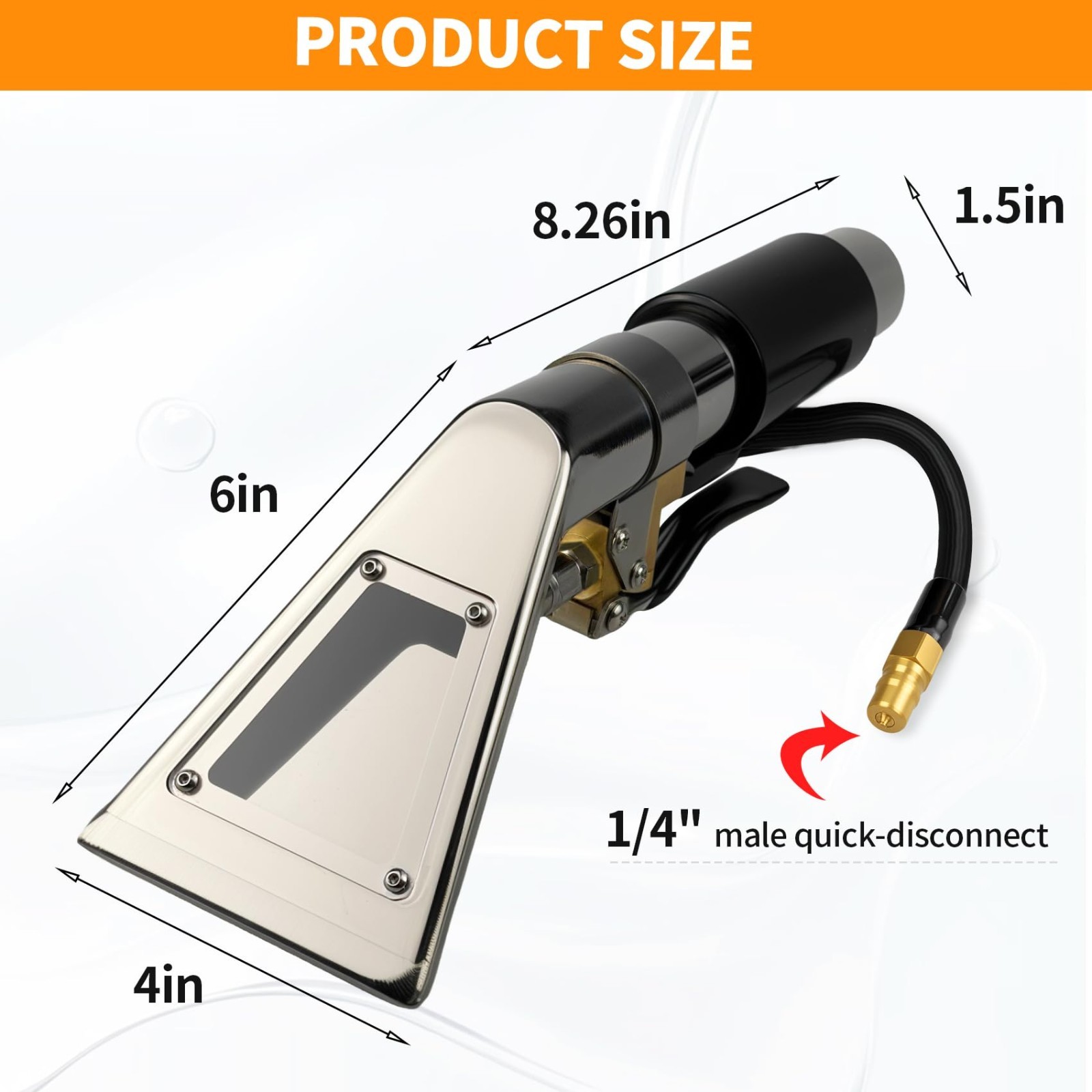 Upholstery Detailing Tool with Viewing Window, Carpet Cleaning Extractor Wand, A