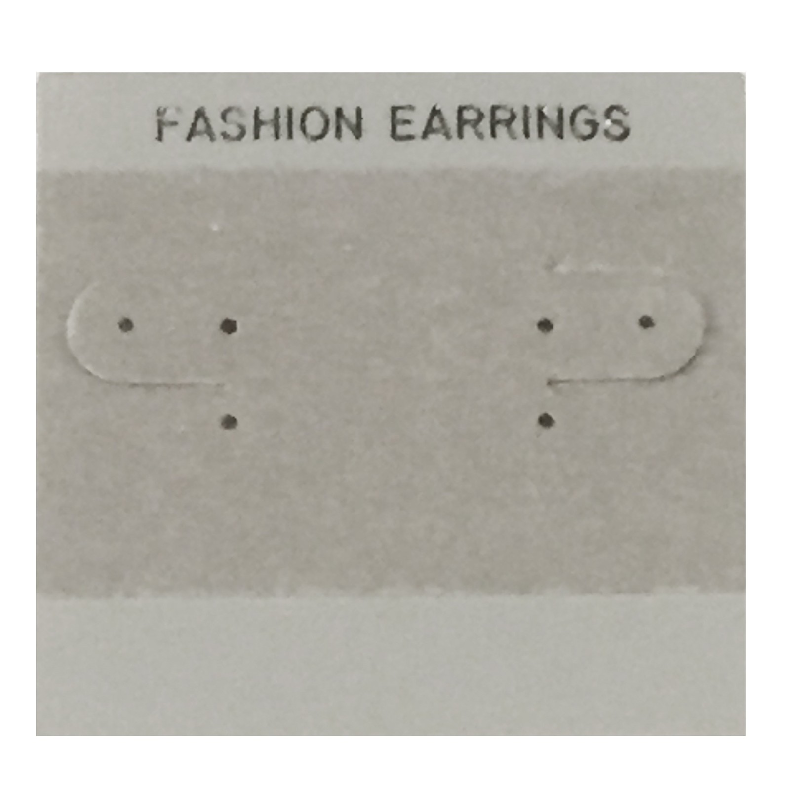 Earring Display Hanging Cards Pierced or Clip Ear Wires Gray Flocked Pack of 50