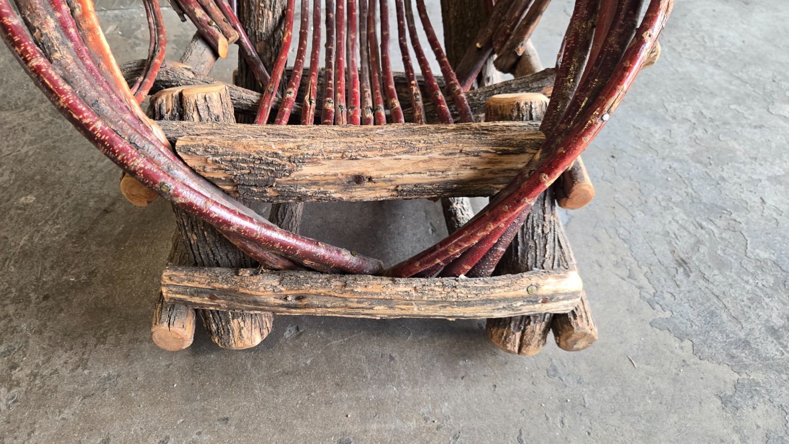Vintage Handmade Bent Wood Twig Stick Chair For Adults Full Size