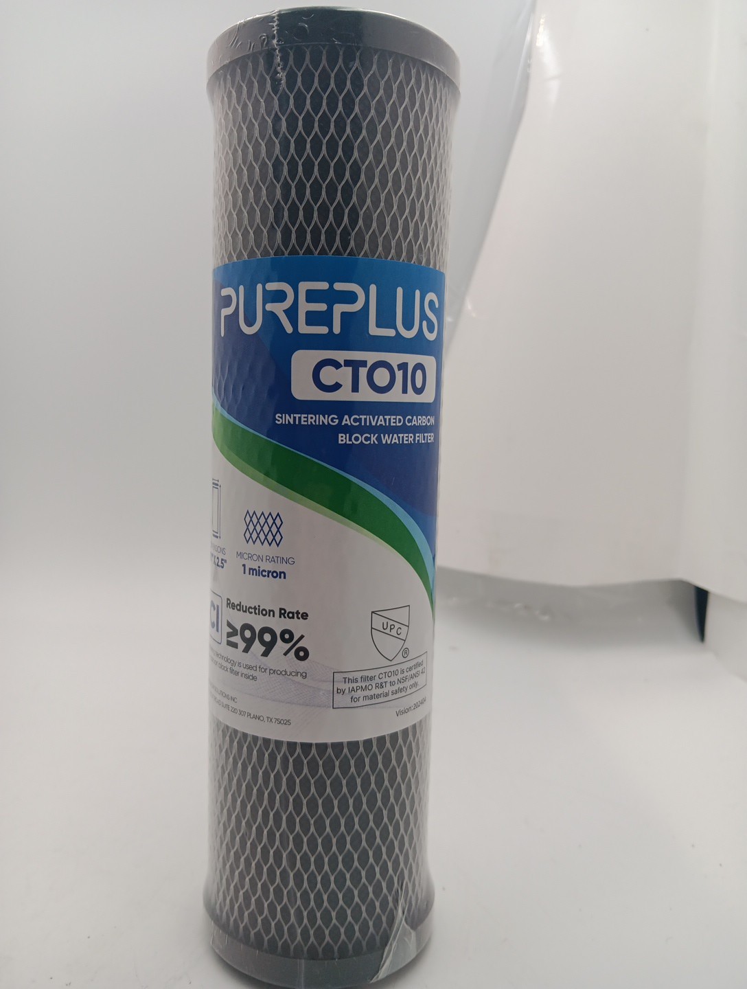 1 Micron 2.5" x 10" Whole House CTO Carbon Water Filter Cartridge Replacement...