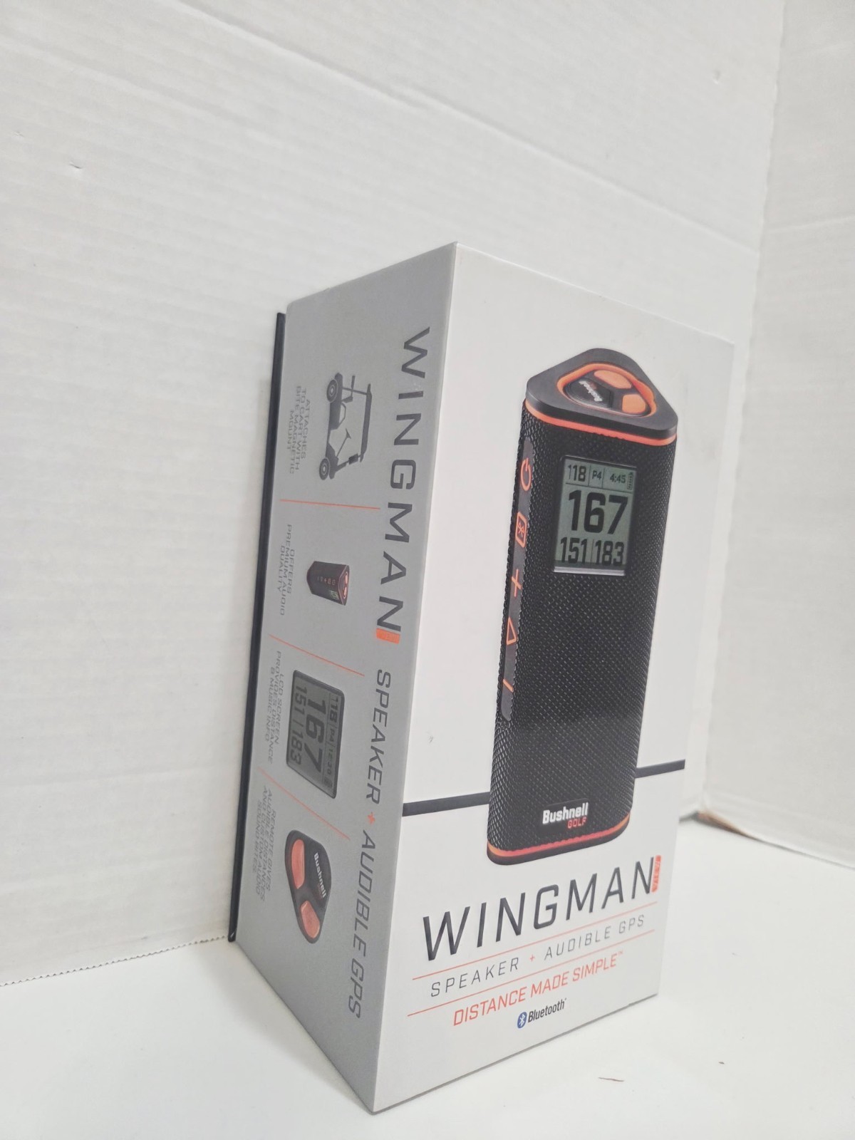 Bushnell Wingman View GPS Golf Speaker with Viewable LCD Screen, Open Box WORKS