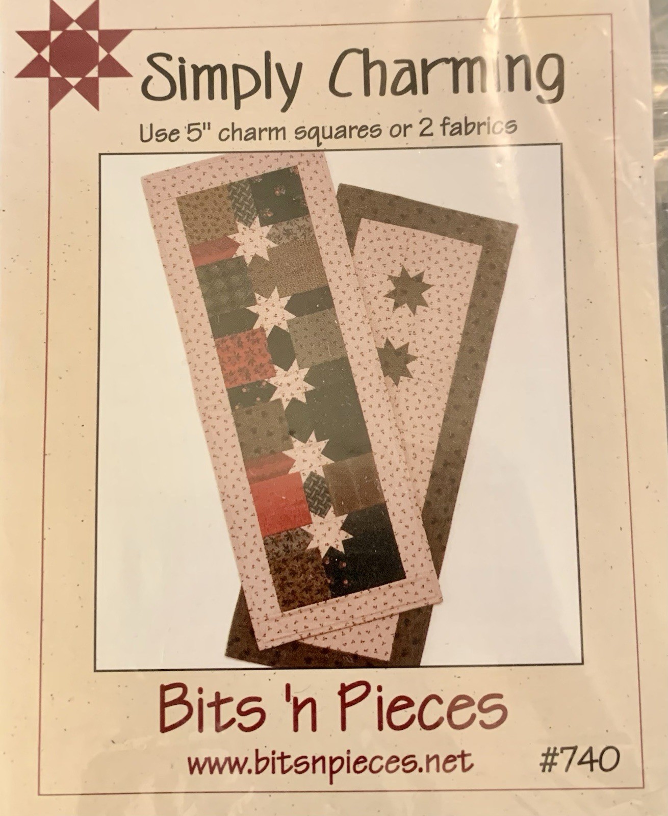 Simply Charming Table Runner Quilt Pattern By Bits & Pieces