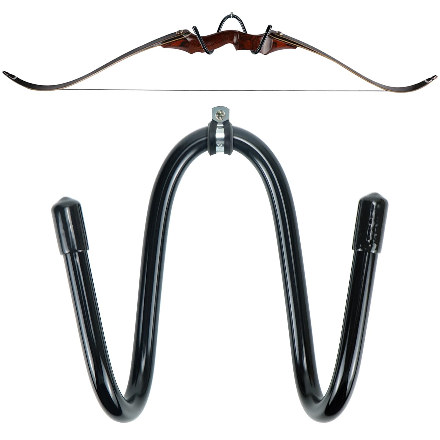 Kesywale Bow Hanger Display Flexible Archery Rack Wall Mount Holder Black