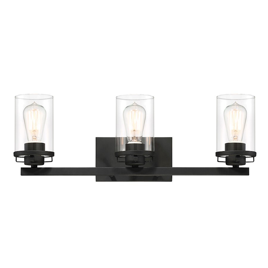 Designers Fountain Jedrek 3 Light Bath, Black - 93303-BK