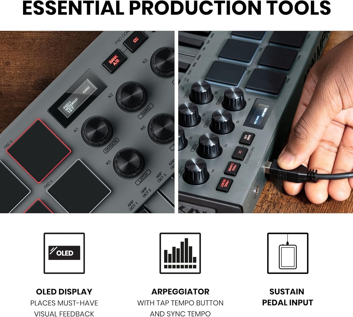 Dynamic MPK Mini MK3 MIDI Controller: 25 Keys, Backlit Pads & Software Included
