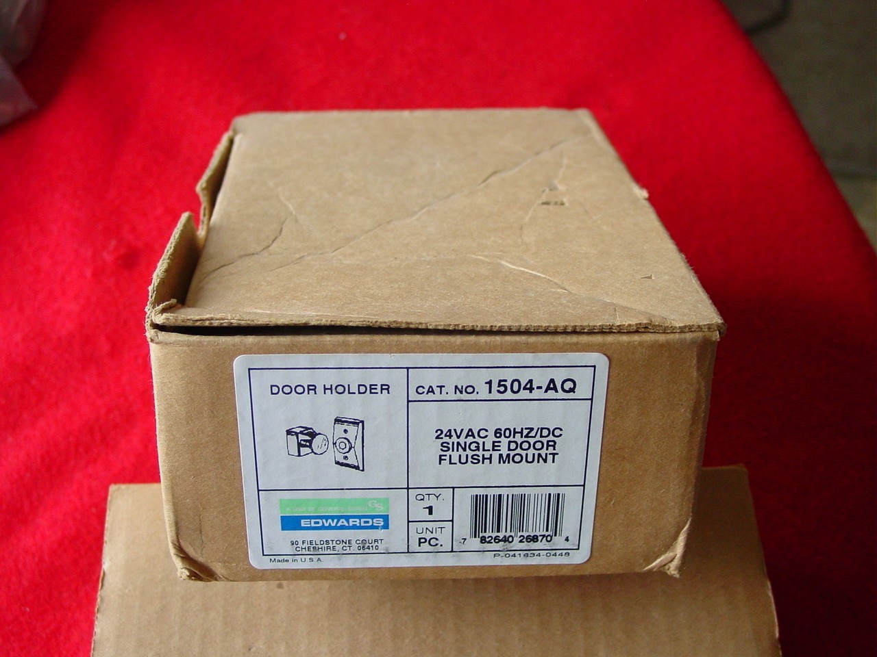 Edwards, 1504-AQ Door Holder, 24 Vac. 60Hz/DC, Single Door, Flush Mount, NOS