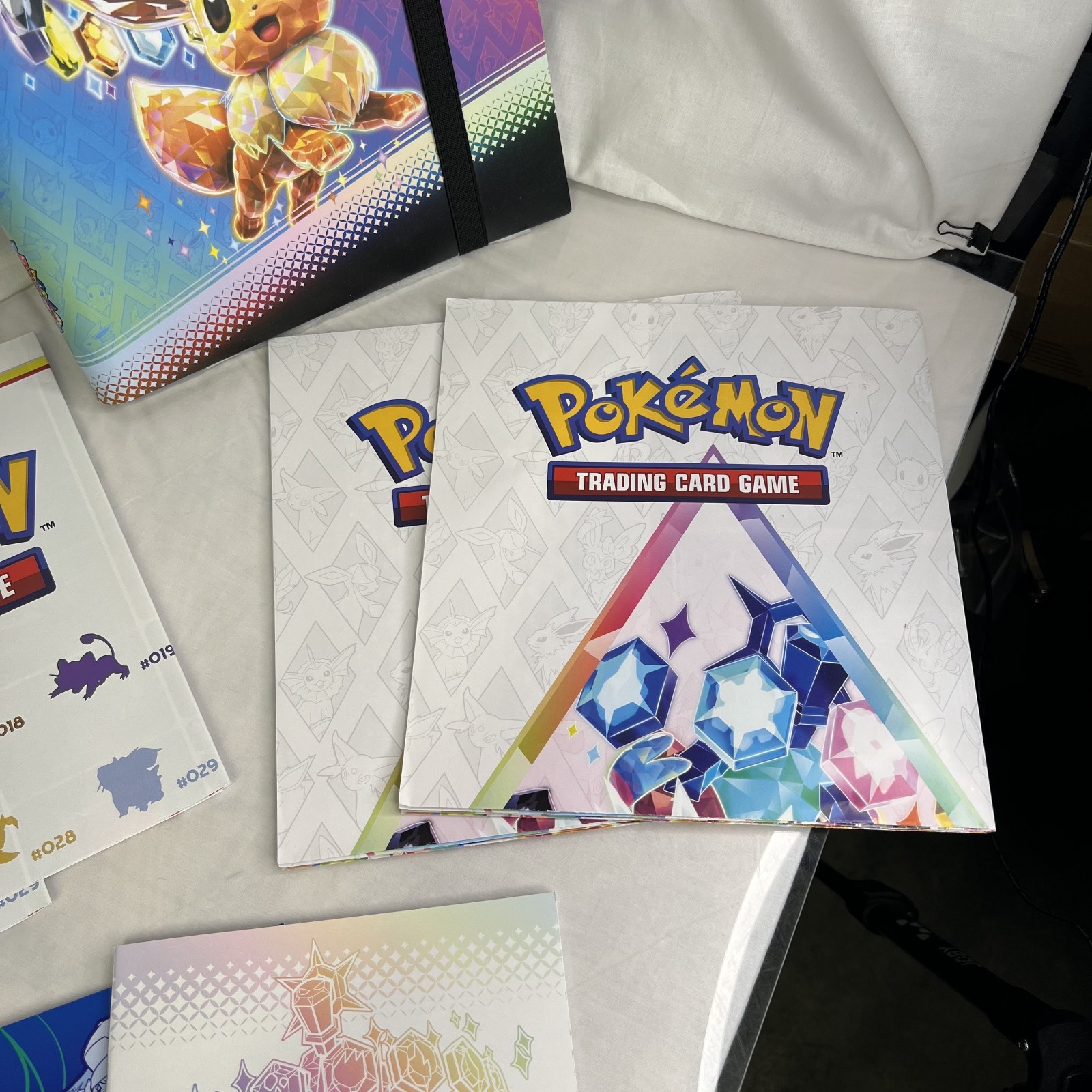 Prismatic Evolutions Pokemon TCG Binder, Posters - 151 Posters, Booklets Lot