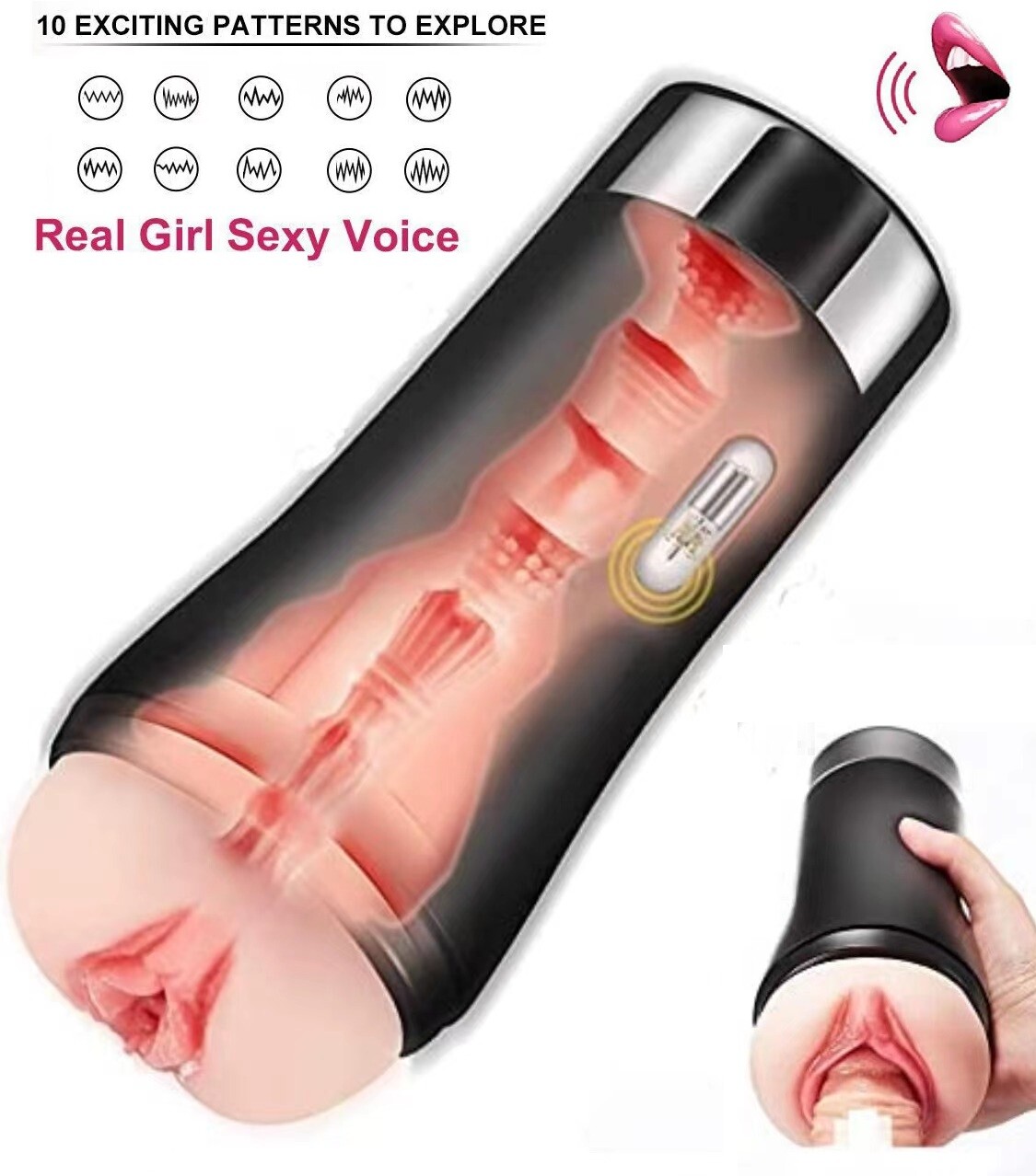 Automatic Handsfree Male Masturbaters Vibrating Sucking Cup Stroker Lubricants