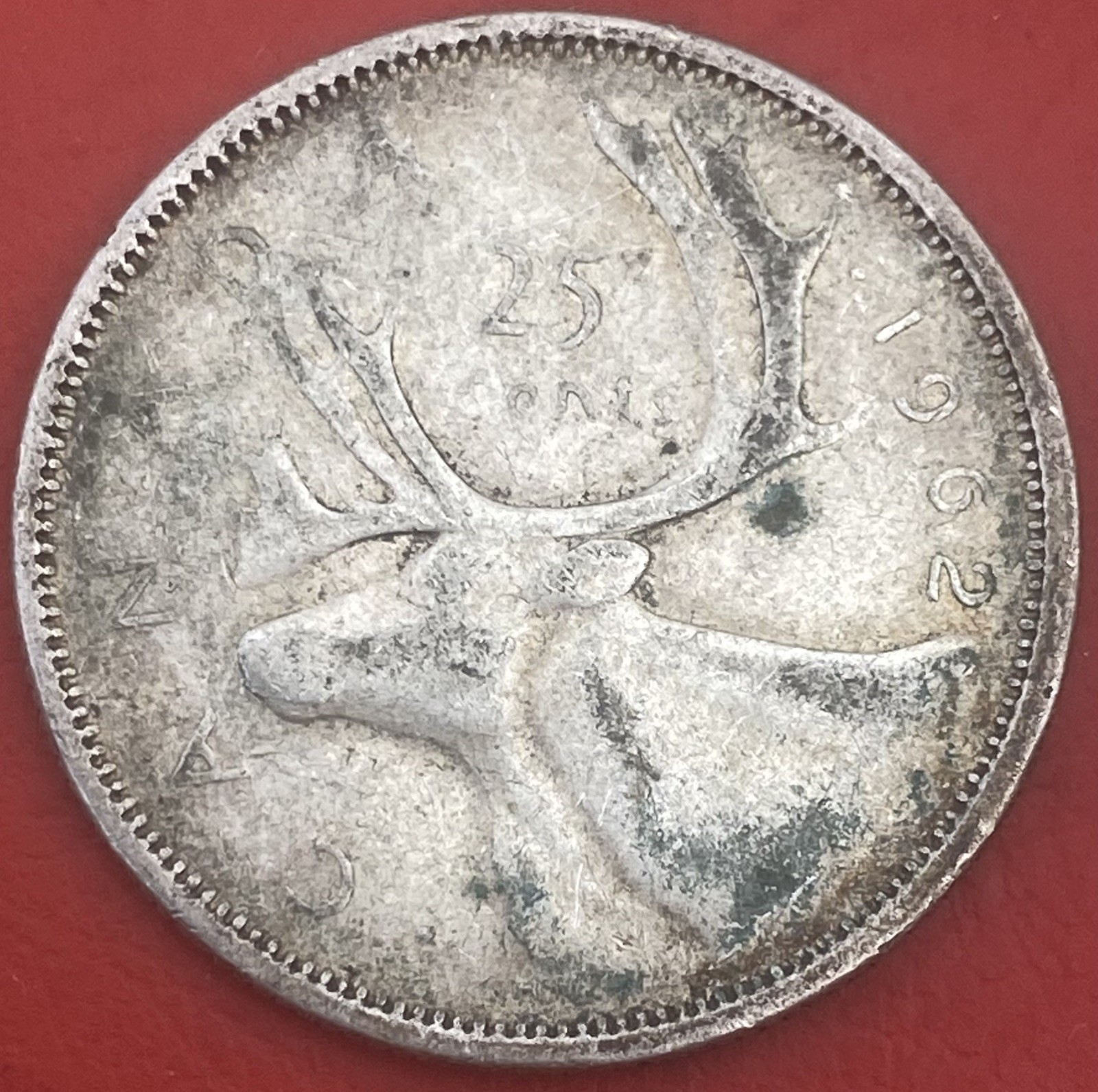 Canada 🇨🇦 1962 Quarter - Canada 25 Cent Elizabeth II Silver Coin