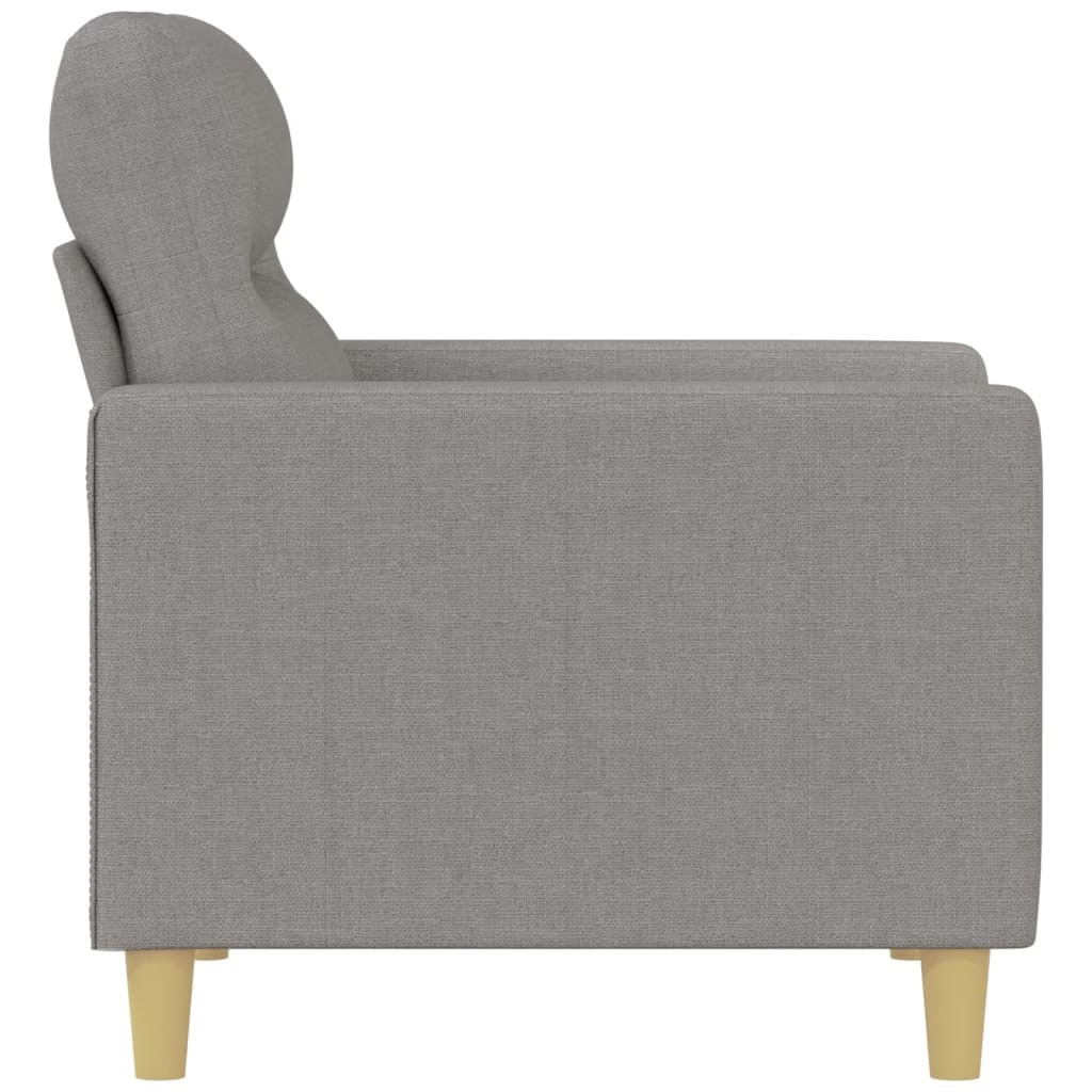 Sofa Chair Light Gray 100% Polyester, Metal, Plywood 23.6 in wide