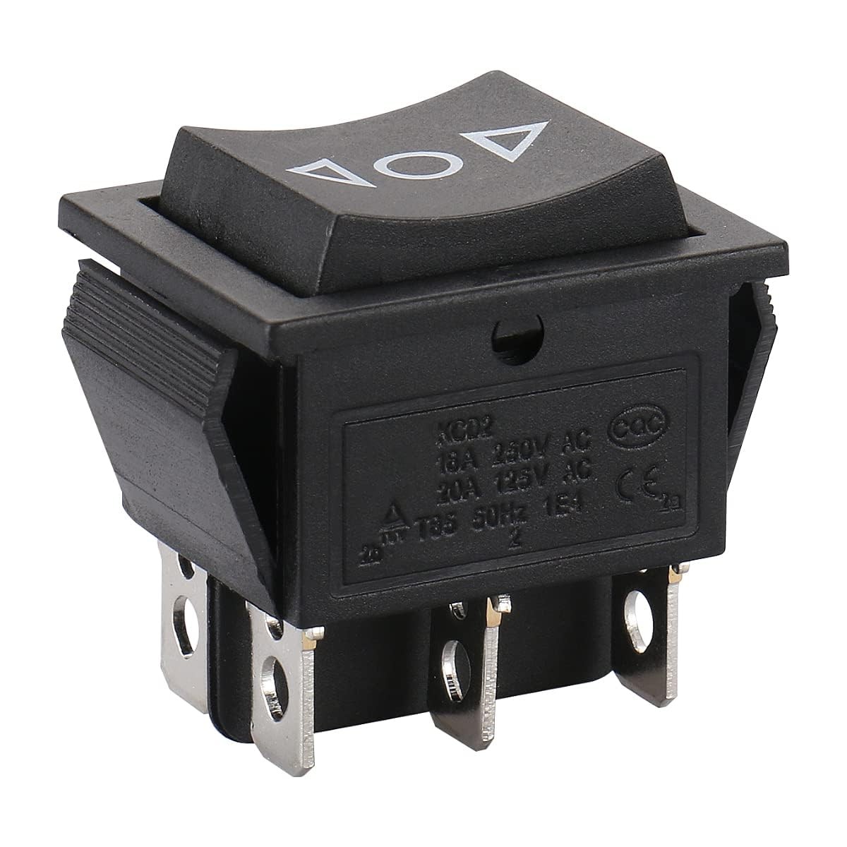 DPDT Momentary Rocker Switch ONOffON,6Pin 3 Position Snapin Toggle Switch,20A...