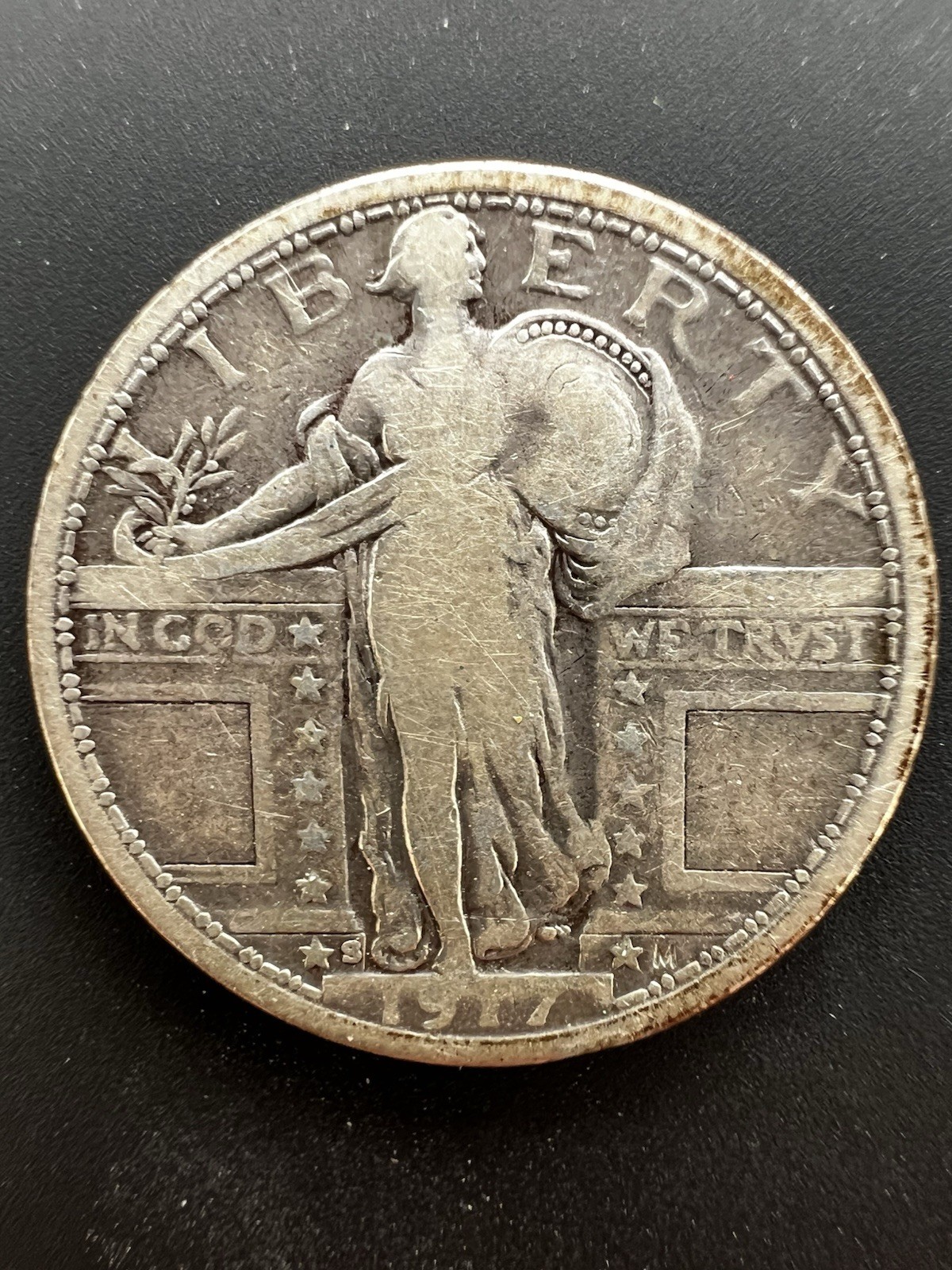 1917-S Standing Liberty Quarter • Type 1 • Rare Full Date • Early Key Date Coin