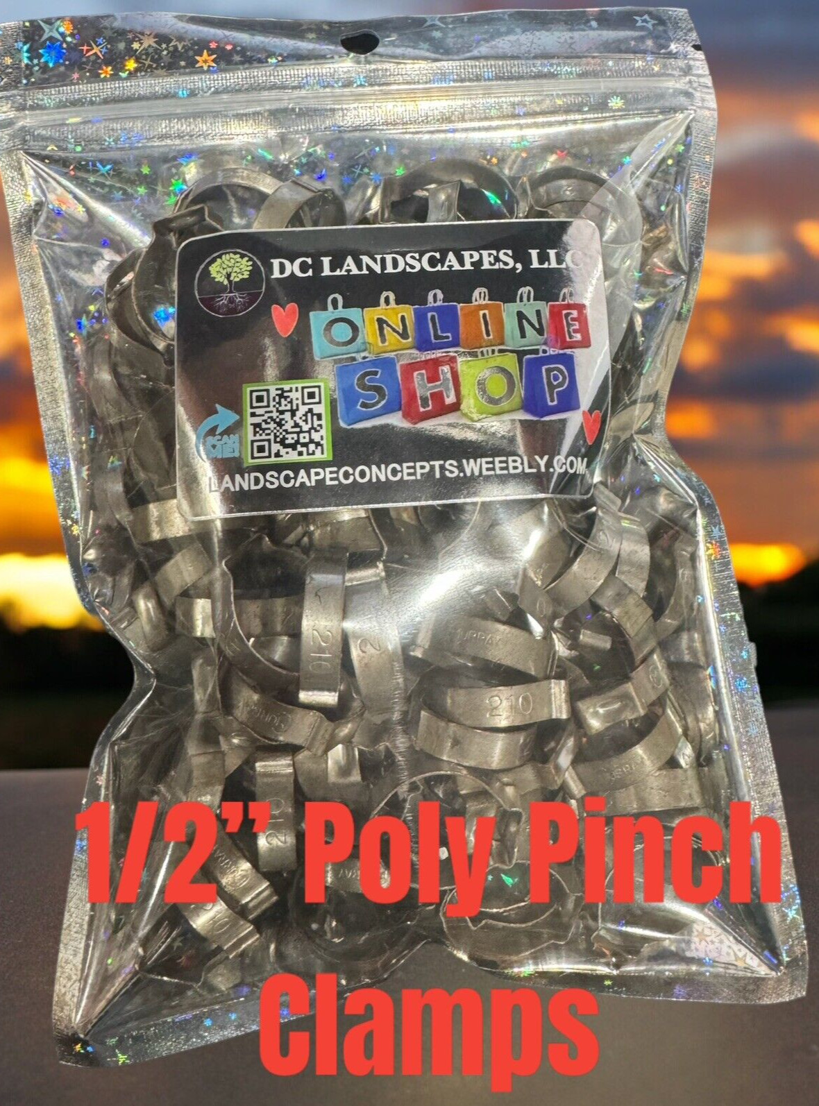 Universal 1/2 in. Stainless-Steel Poly Pipe Pinch Clamps (100-Pack) - Irrigation