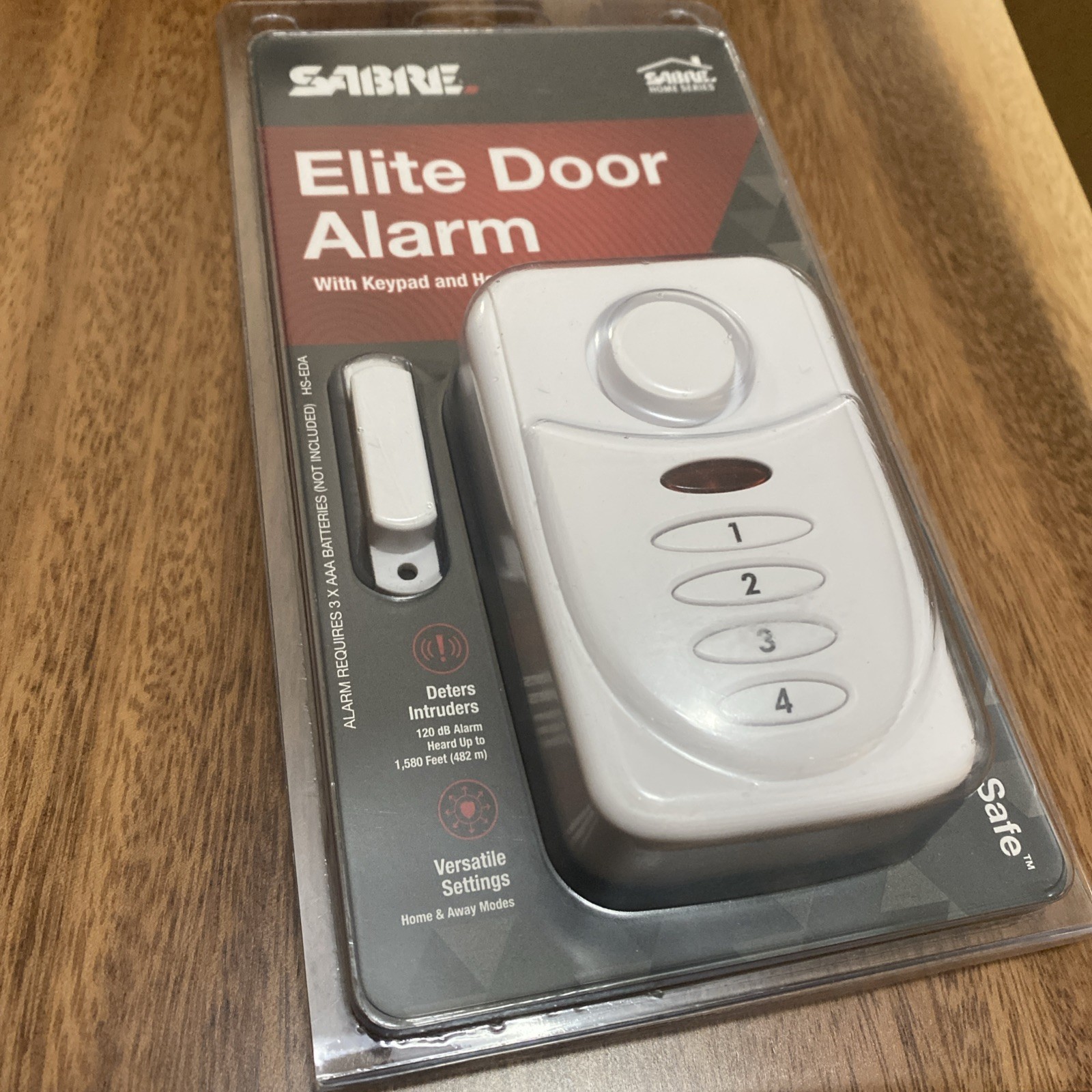 Sabre Elite Door Alarm White (3 in. H x 1.1 in. W x 4 in. L) - New