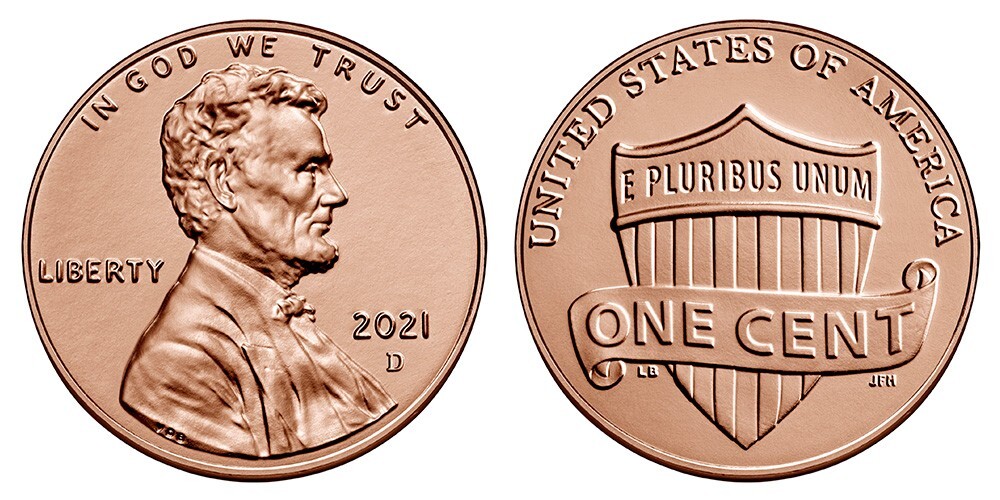 2021 D LINCOLN PENNY CENT - 1c Lincoln Union Shield theme ** ON HAND **