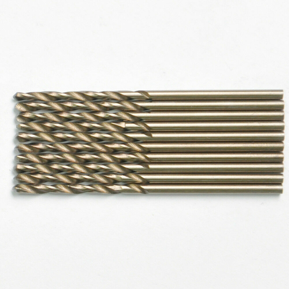 Drillforce 10PCS 1/2" Cobalt Drill Bit Set HSS M35 Metal Bits 3/8" Reduced Shank