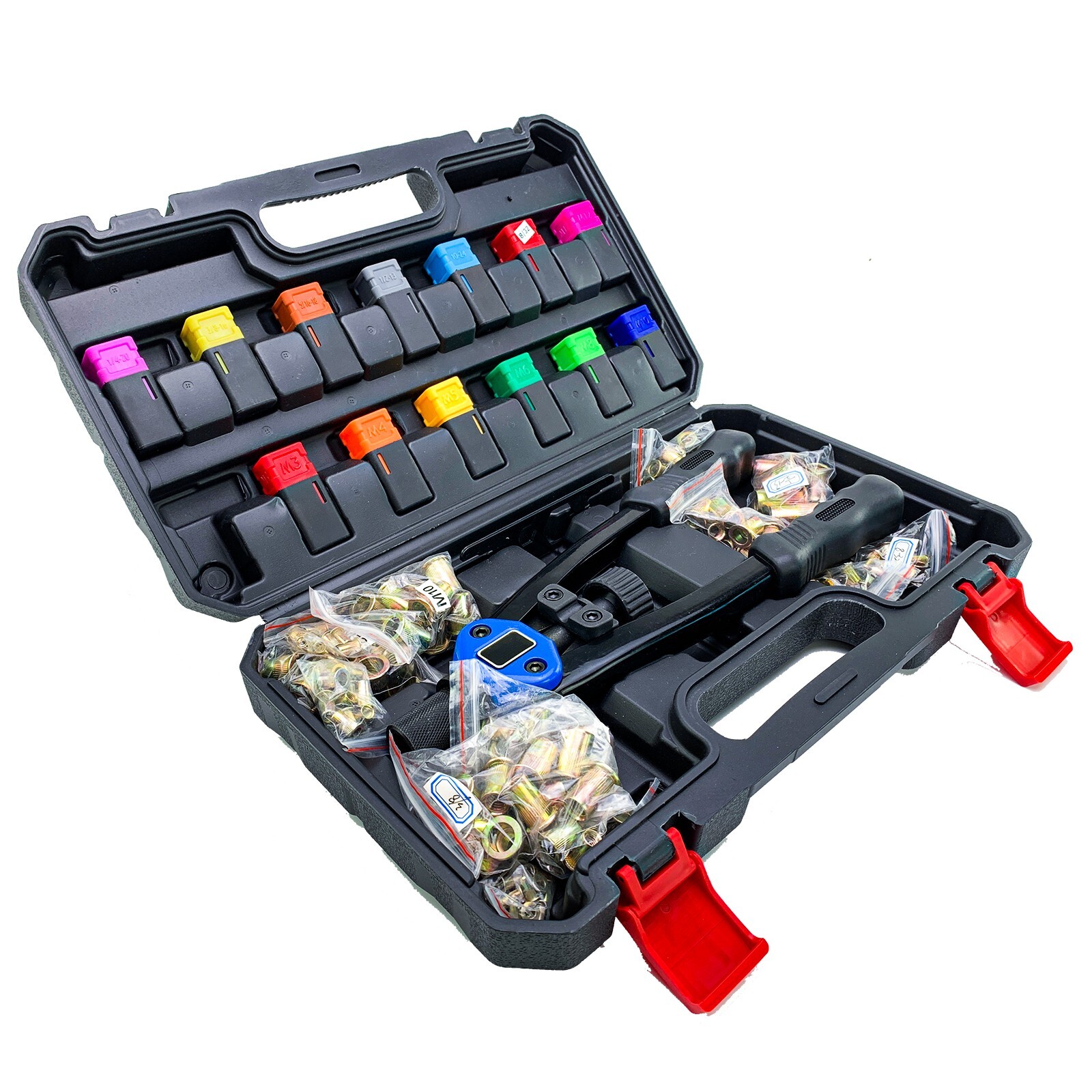 13'' Rivet Gun Kit Rivnut Thread Setting Tool Nut Setter NutSert Metric 130PCS