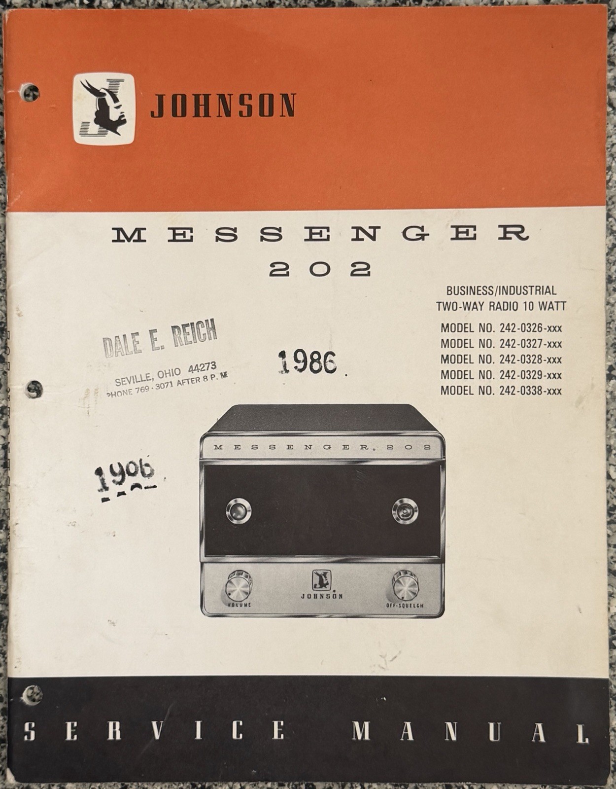 VTG Johnson Messenger 202 CB Radio Transceiver Service Manual - HAM Tube Radio