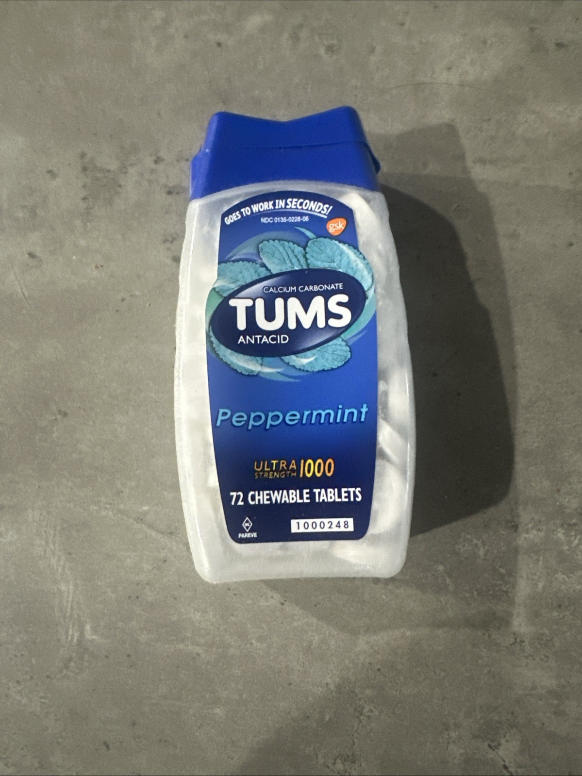 Tums Ultra Strength 1000 Peppermint Chewable Tablets Exp: 08/2027