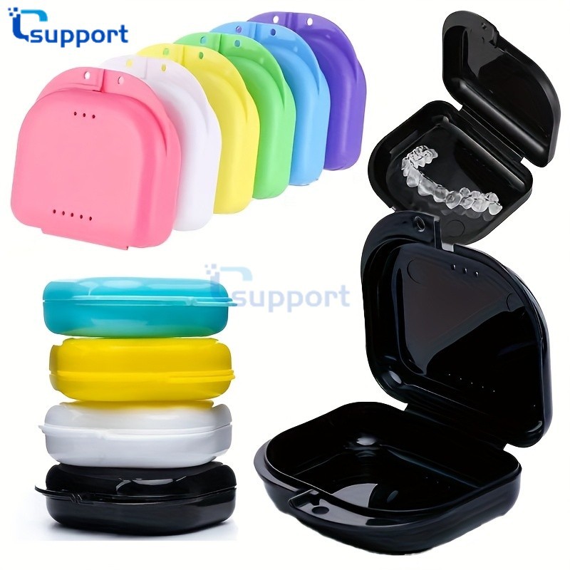 10Pcs Dental Retainer Denture Storage Case Box Mouthguard Containers Box