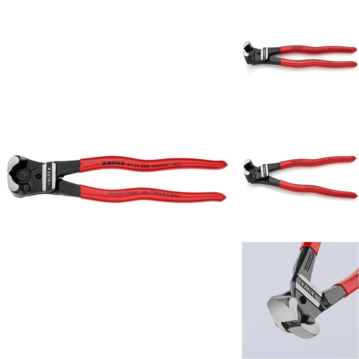 KNIPEX 61 01 200 SBA High Leverage End Cutters Bolt Cutters 8 in