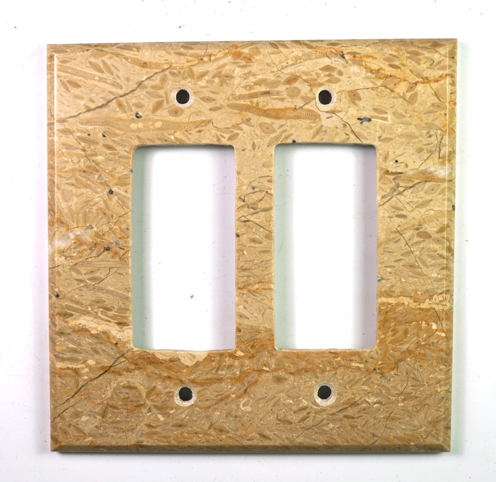 NUMMALITES FOSSIL STONE - 10 Double Rocker Switchplate Covers - RETIREMENT SALE!