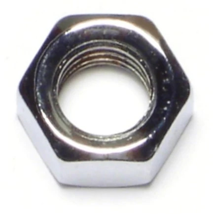 7/16"-14 Chrome Plated Grade 5 Steel Coarse Thread Hex Nuts (10 pcs.)