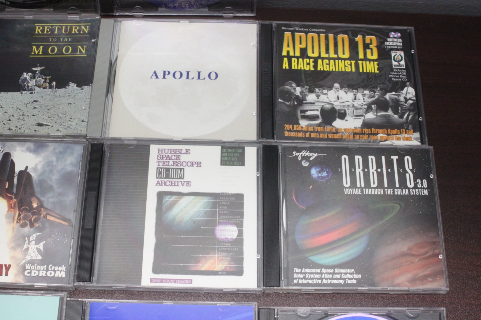 Lot/18 Retro Software PC CD-ROM Software Space Astronomy Moon Orbit Windows 95