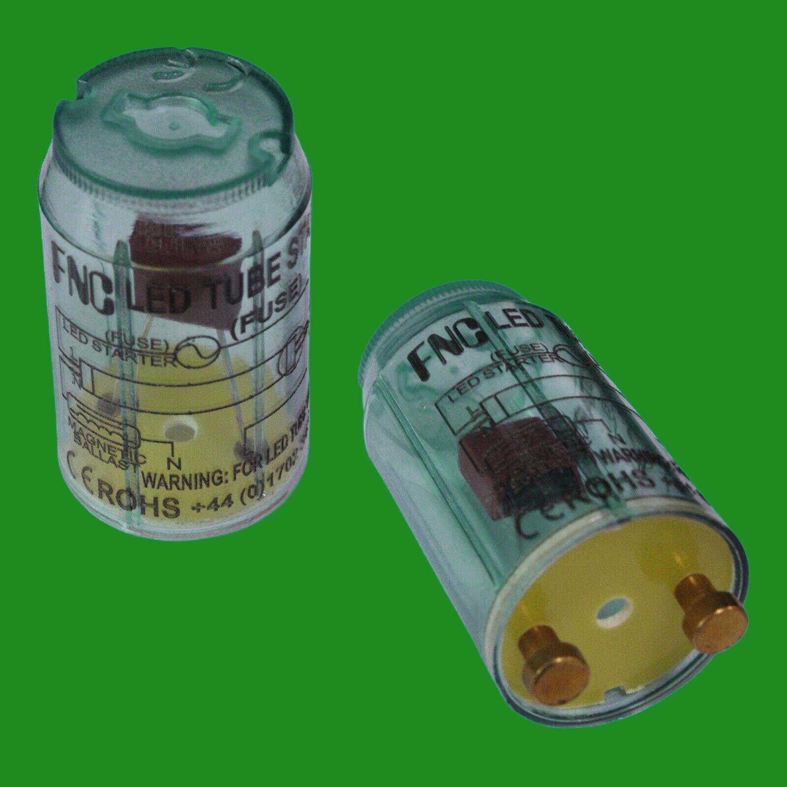 2x Starter Fuse Instantly Replace Fluorescent Tube for LED tube Lamp Light Bulb