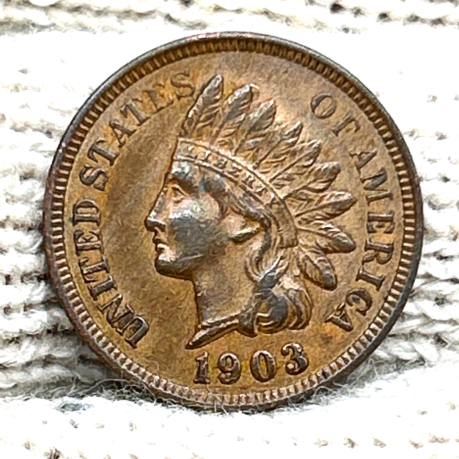 1903 Indian Head Cent Choice AU+/UNC